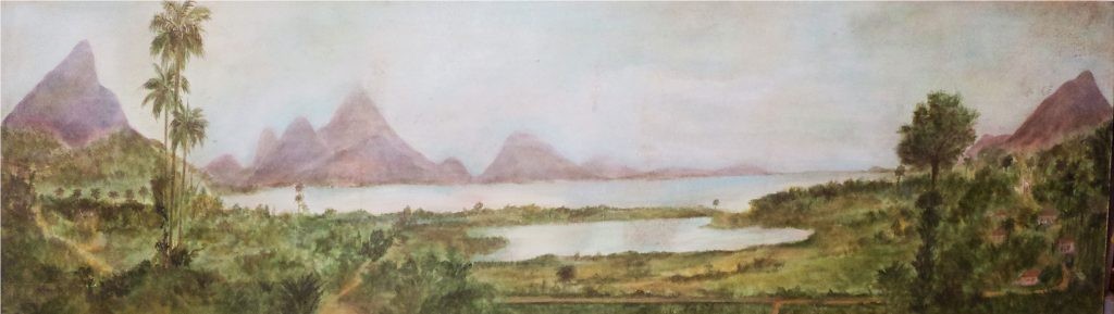 "Vista da Lagoa" (.60 x 1,50) - Técnica Mista 