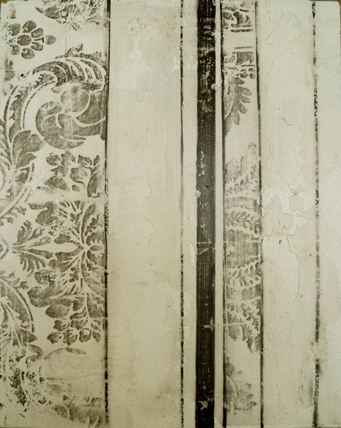 "Adamascado p/b em listras"