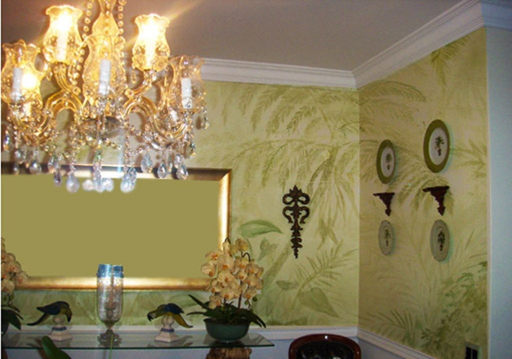 Pintura "Mata monocromática" - sala de jantar